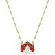 Swarovski Sparkling Dance Necklace, Ladybug, Gold-tone plated