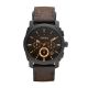 Fossil Men's FS4656 Brown Leather Analog Quartz Watch with Brown Dial